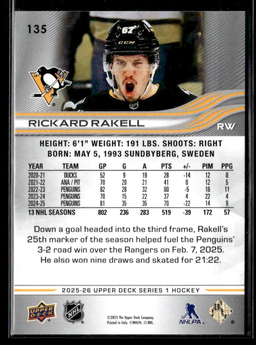 2025-26 Upper Deck #135 Rickard Rakell