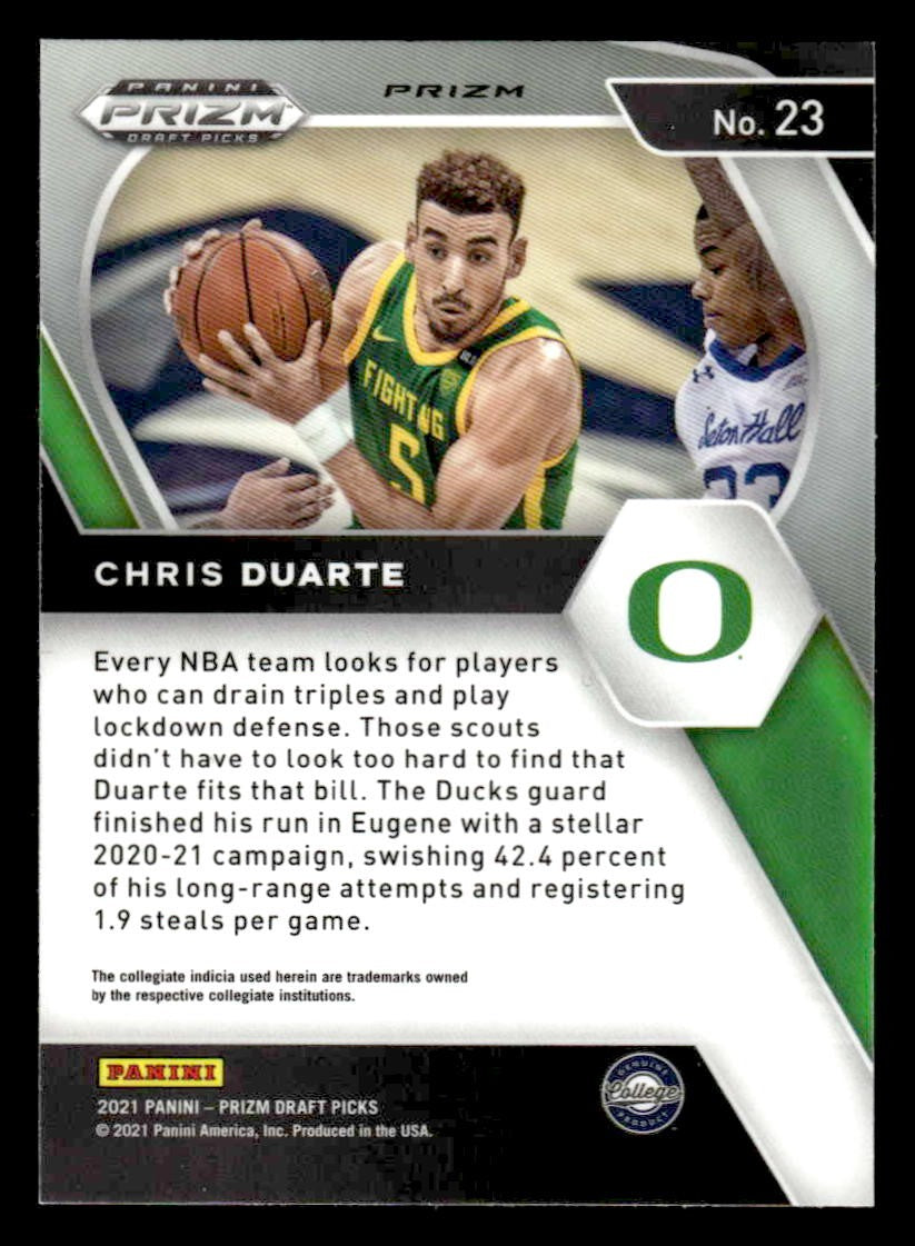 2021 Panini Prizm Draft Picks #23 Chris Duarte Red Ice