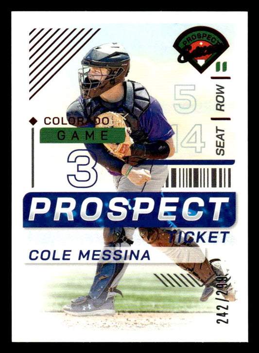 2024 Panini Prospect Edition #95 Cole Messina Red #/299