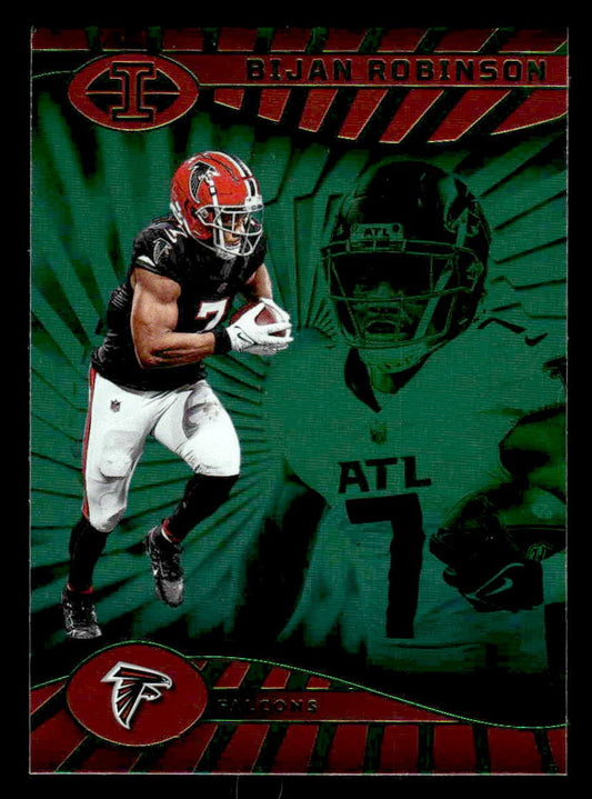2024 Panini Illusions #5 Bijan Robinson Emerald Trophy Collection
