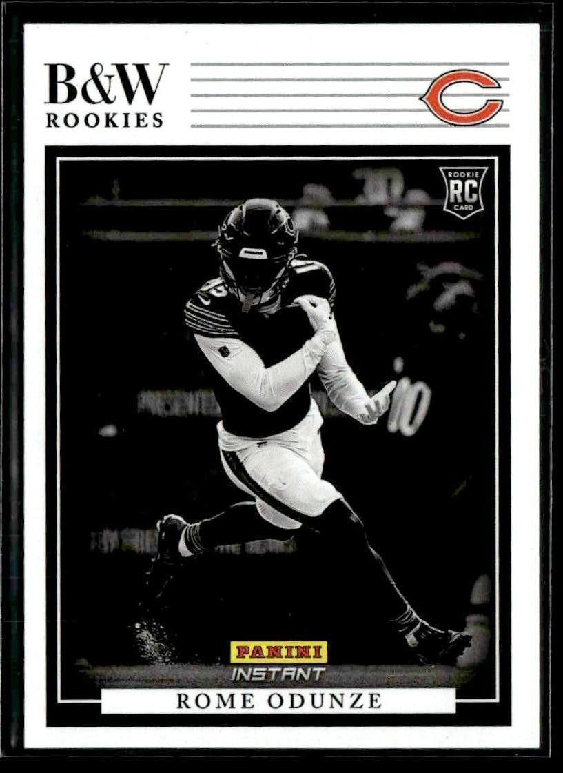 2024 Panini Instant NFL Black & White Rookies #BWR-20 Rome Odunze