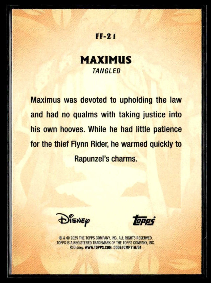 2025 Topps Disney Wonder #FF-21 Maximus Furry Friends Foil