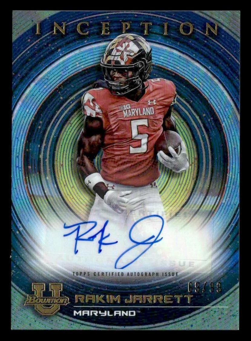 2022-23 Bowman U Inception #BIA-RJ Rakim Jarrett Base Autographs Blue Foil #/99