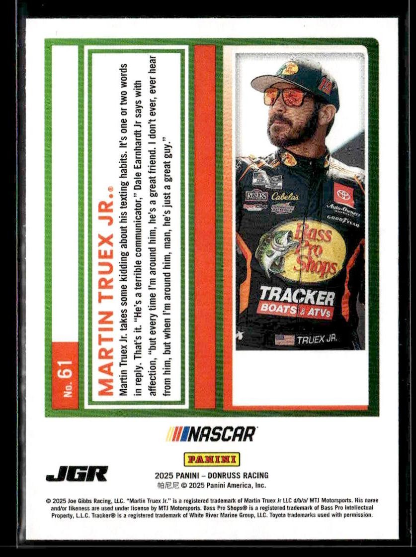 2025 Donruss #61 Martin Truex Jr. Red and Blue