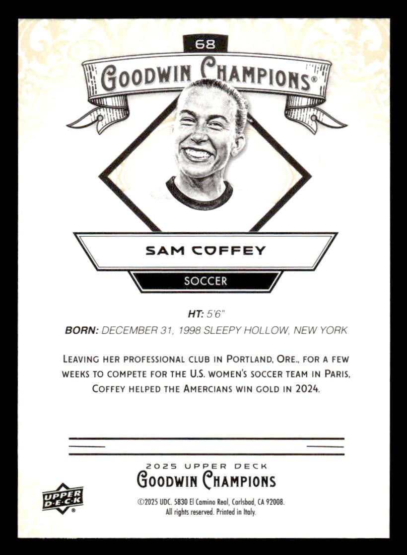 2025 Upper Deck Goodwin Champions #68 Sam Coffey