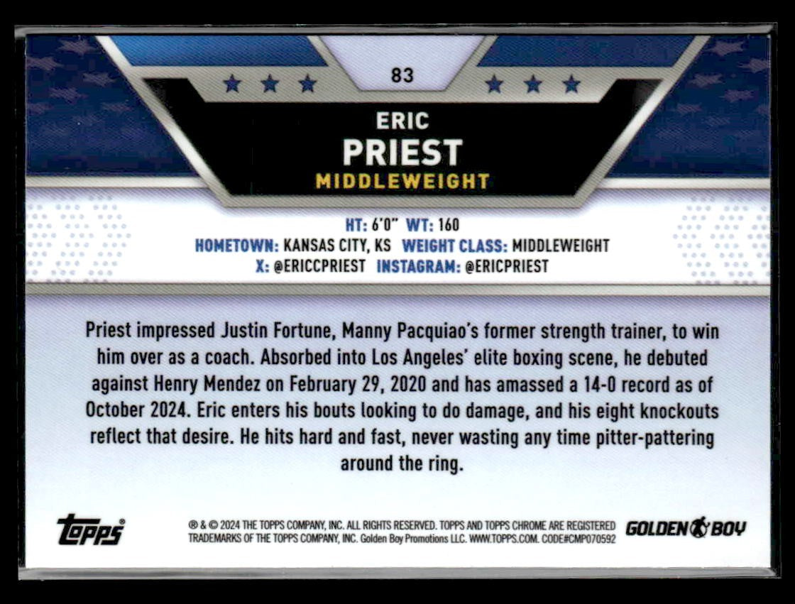 2024 Topps Chrome #83 Eric Priest