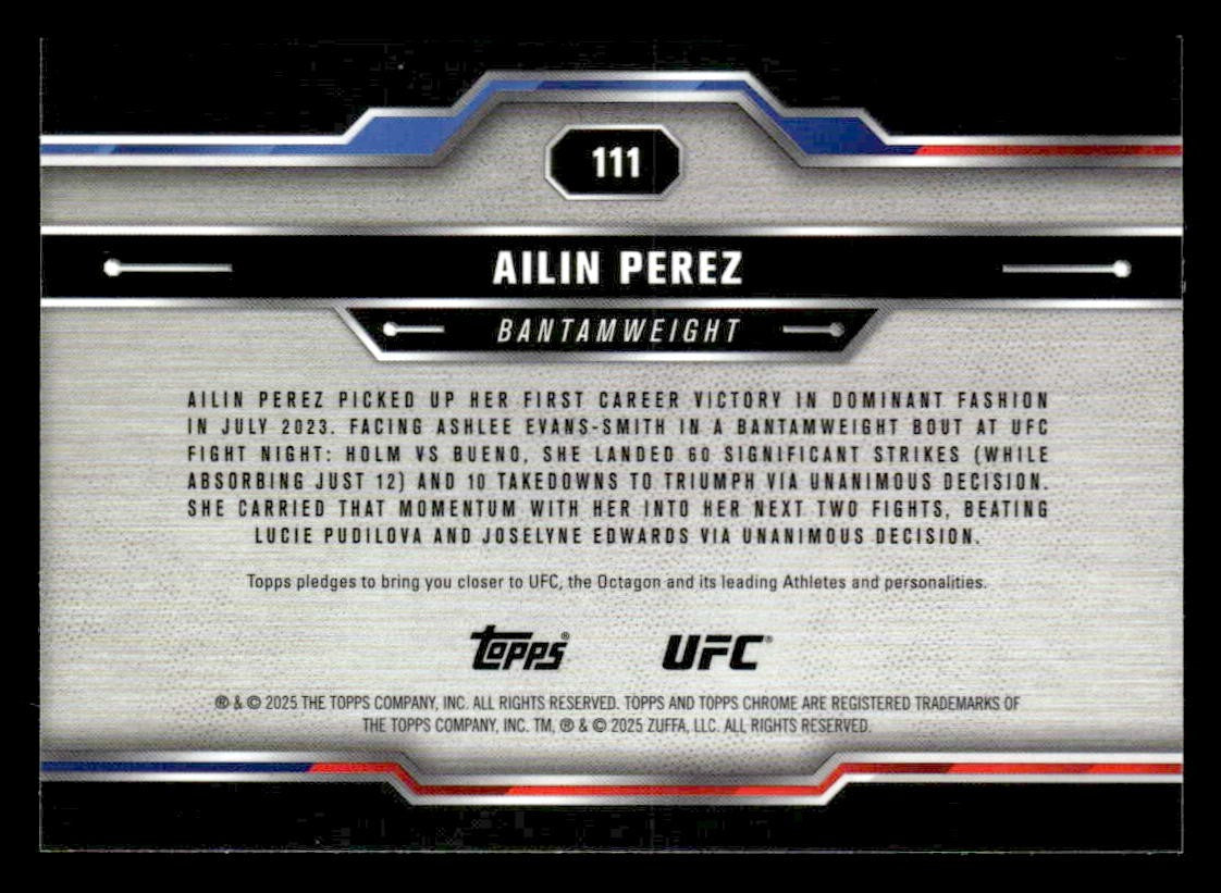 2025 Topps Chrome UFC #111 Ailin Perez