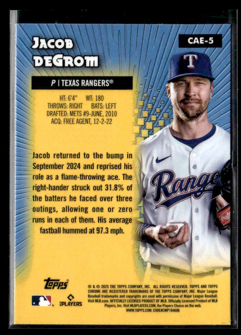2025 Topps Chrome #CAE-5 Jacob deGrom Chrome All-Etch