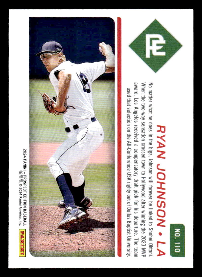 2024 Panini Prospect Edition #110 Ryan Johnson