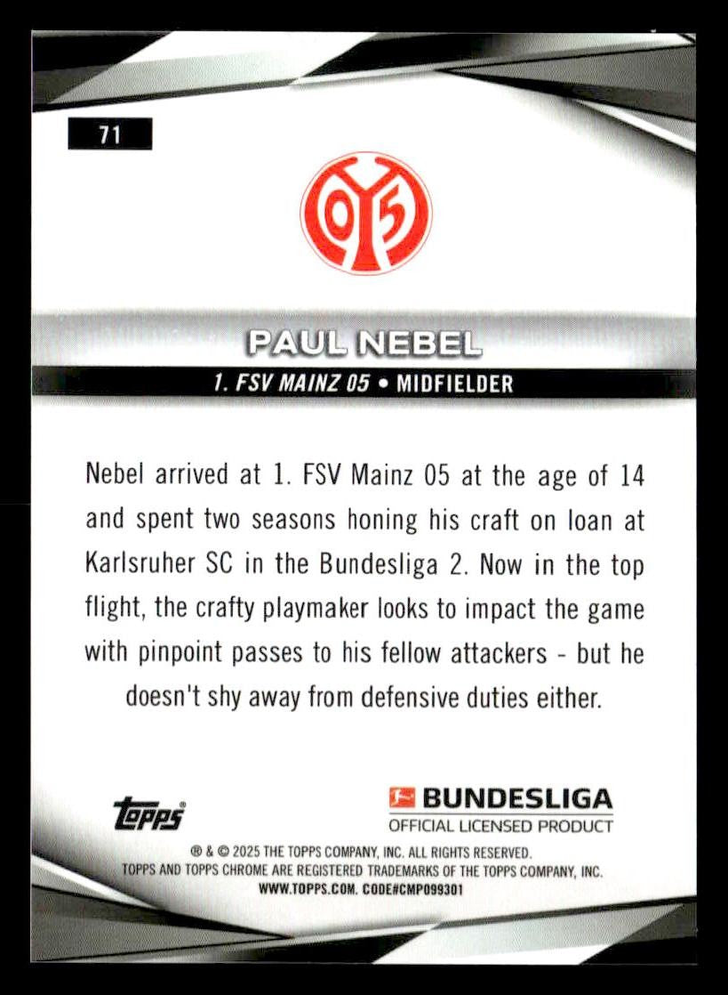 2025 Topps Chrome Bundesliga #71 Paul Nebel