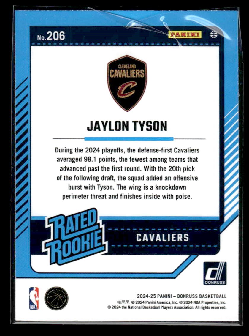 2024-25 Donruss #206 Jaylon Tyson Choice