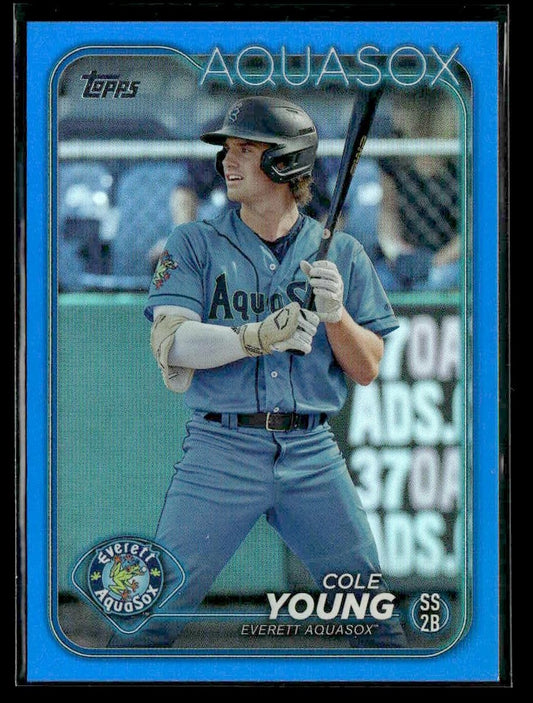 2024 Topps Pro Debut #PD-76 Cole Young Blue Foil #/150