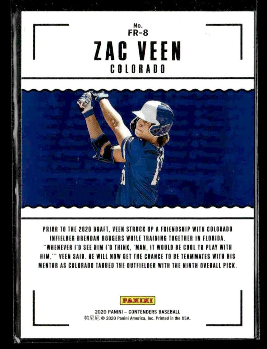 2020 Panini Contenders #FR-8 Zac Veen First Rounders