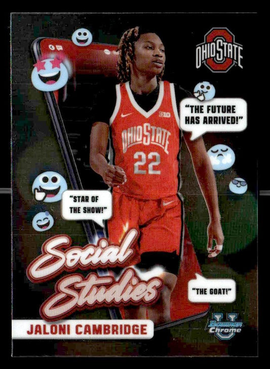 2024-25 Bowman University Chrome #SS-20 Jaloni Cambridge Social Studies