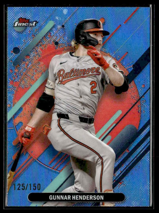 2025 Finest #291 Gunnar Henderson Sky Blue #/150