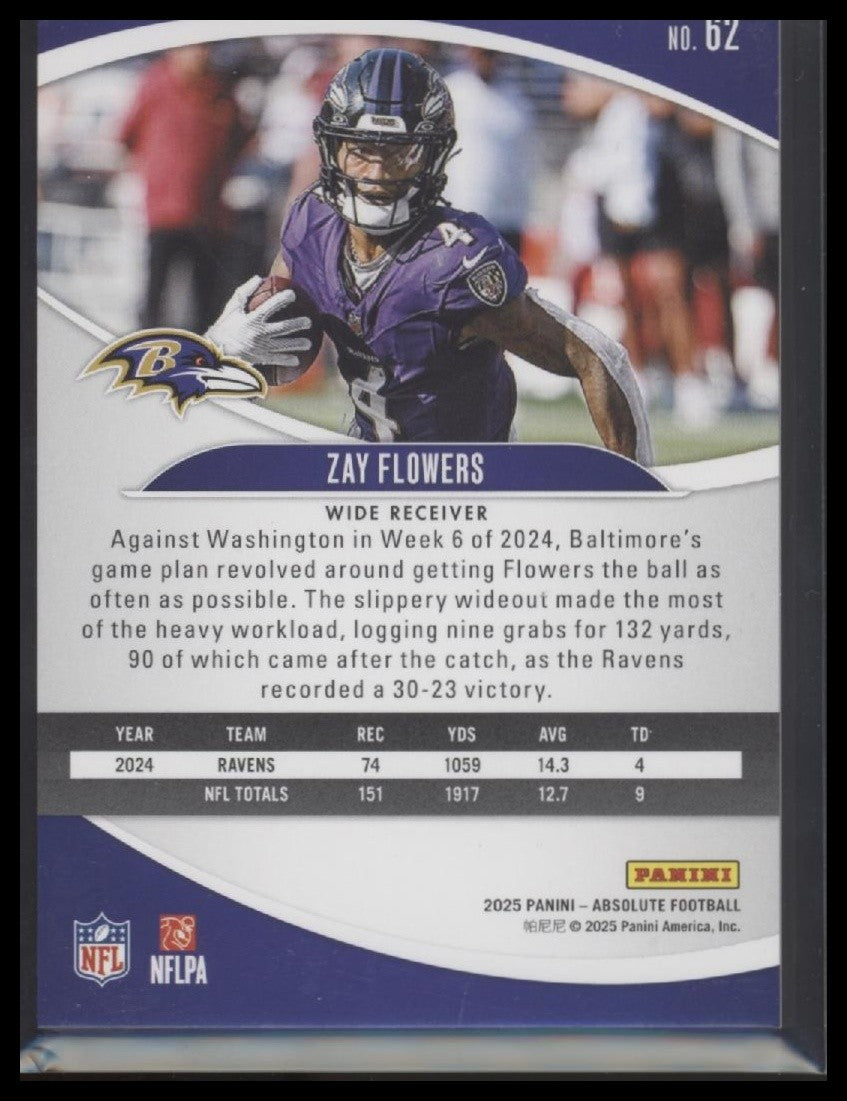 2025 Panini Absolute #62 Zay Flowers Spectrum