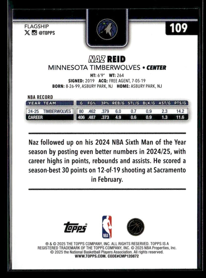 2025-26 Topps #109 Naz Reid