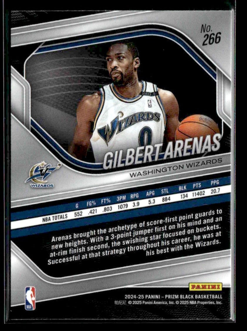2024-25 Panini Prizm Black #266 Gilbert Arenas Legends