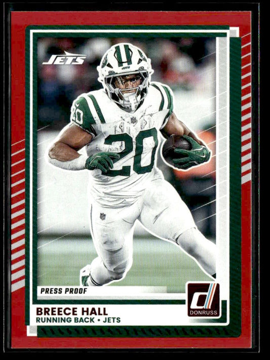 2025 Donruss #292 Breece Hall Press Proof Red