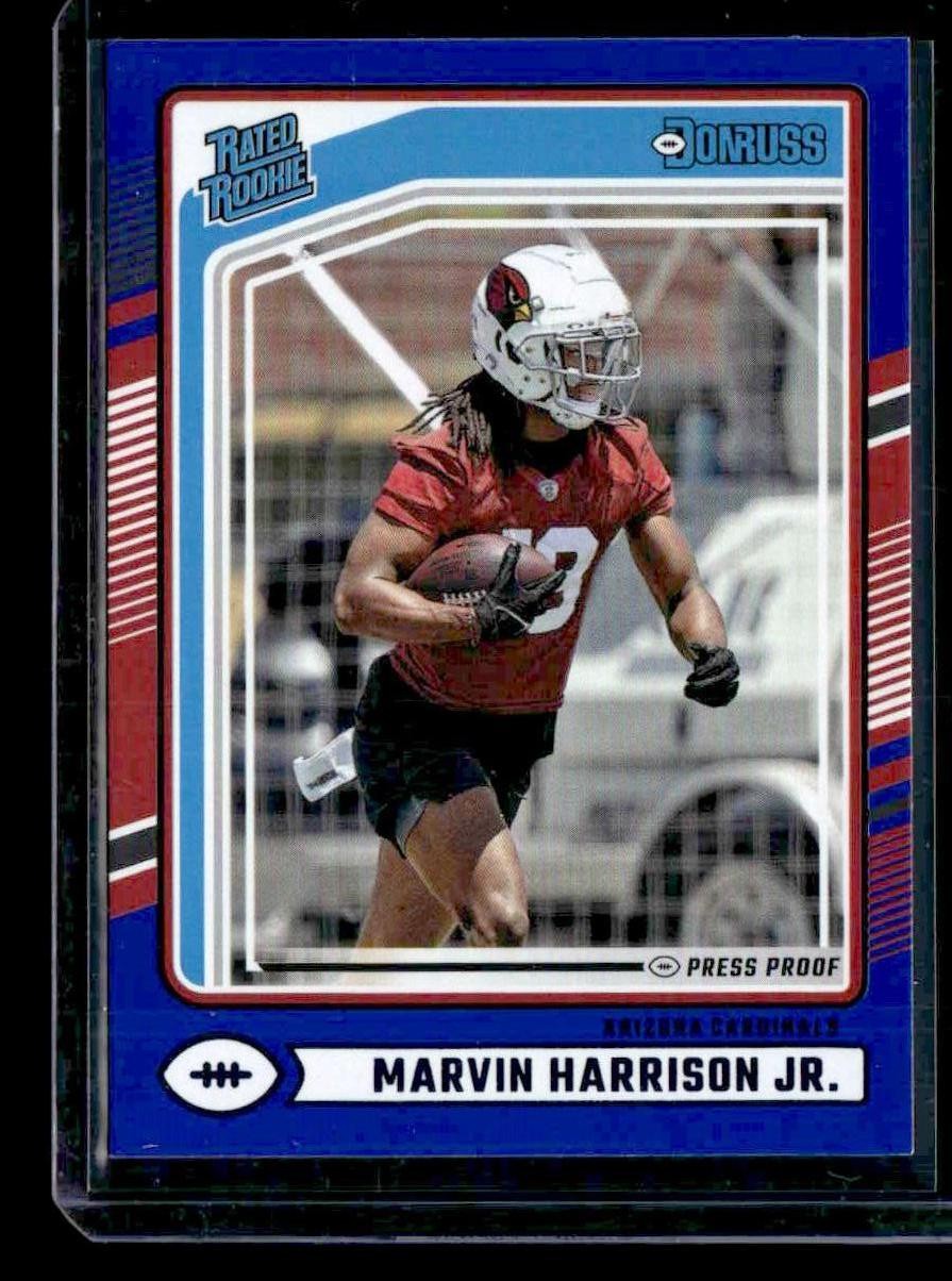 2024 Donruss #393 Marvin Harrison Jr. Press Proof Blue