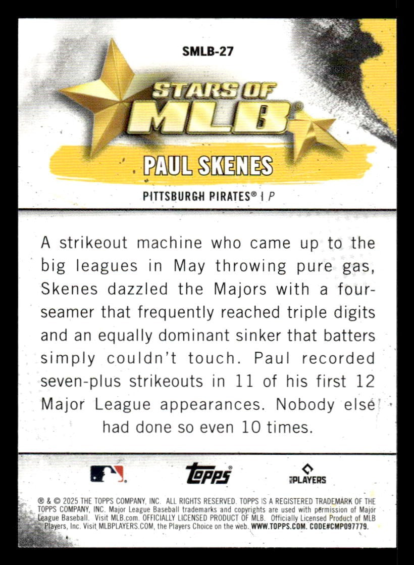 2025 Topps #SMLB-27 Paul Skenes Stars of MLB