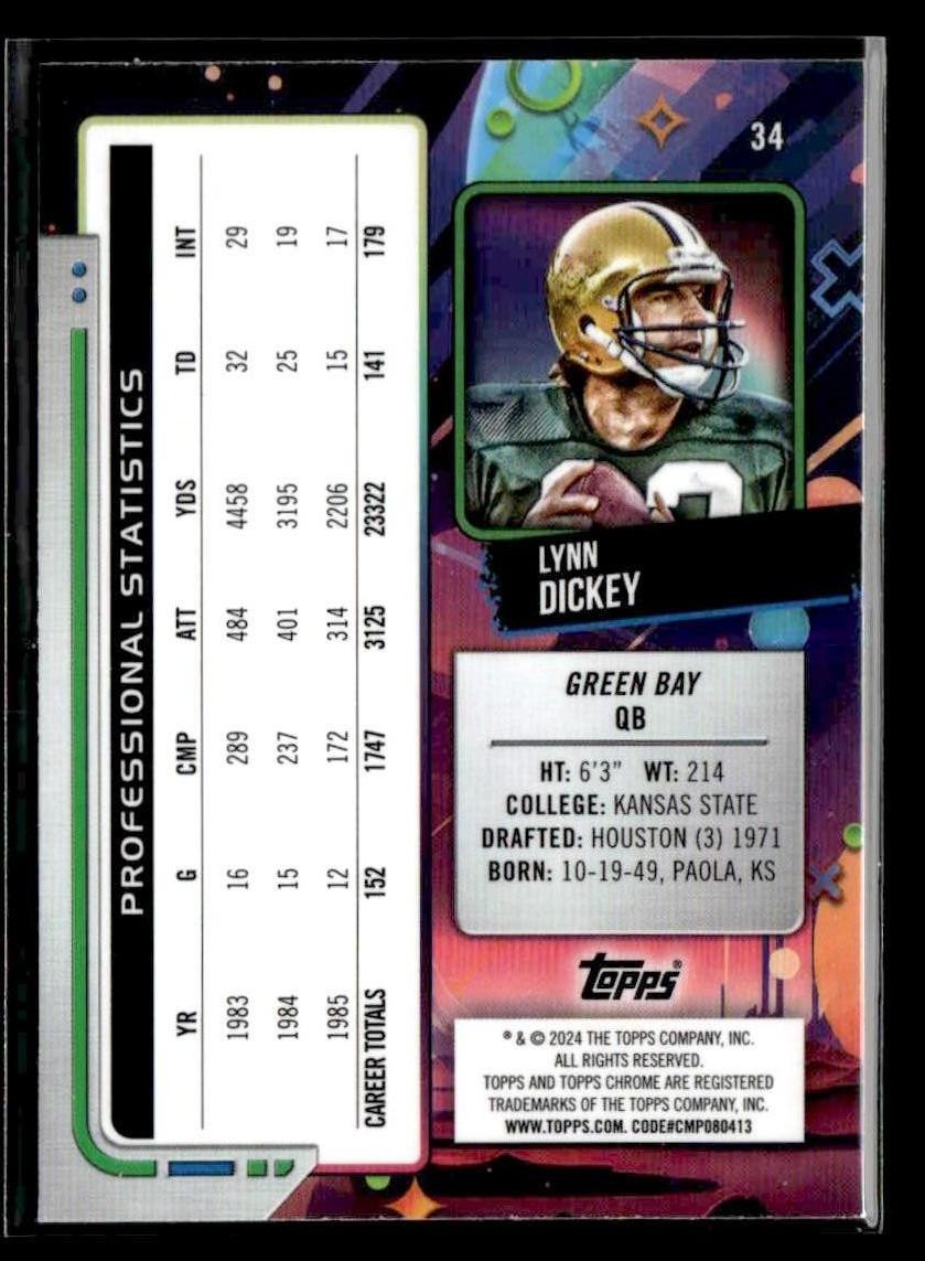 2024 Topps Chrome Cosmic #34 Lynn Dickey