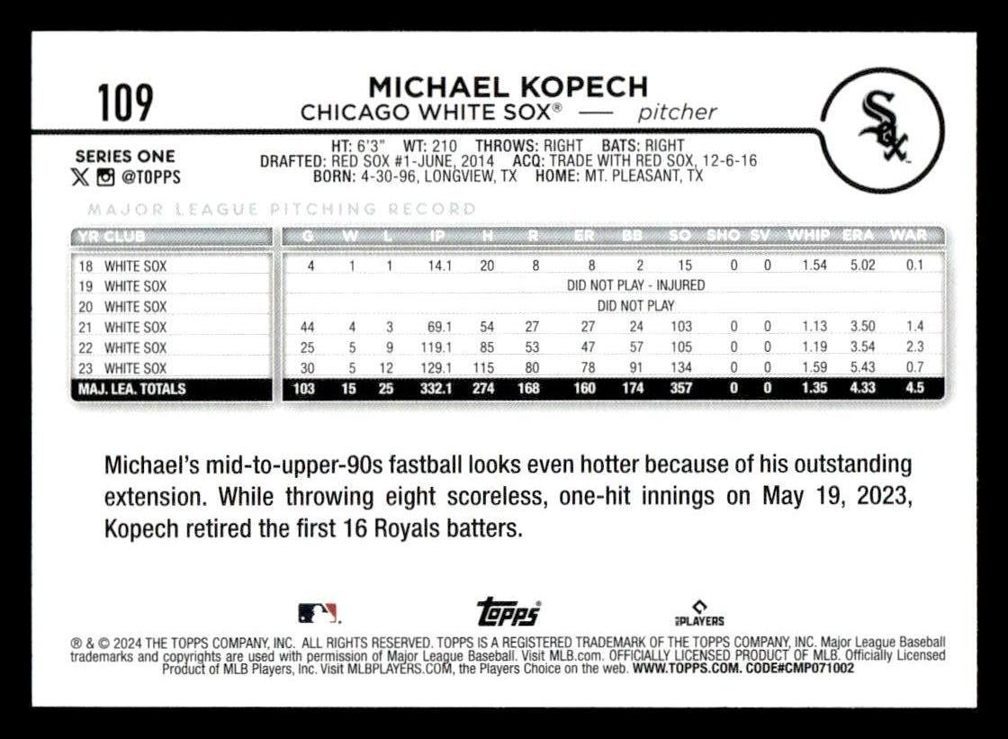 2024 Topps #109 Michael Kopech
