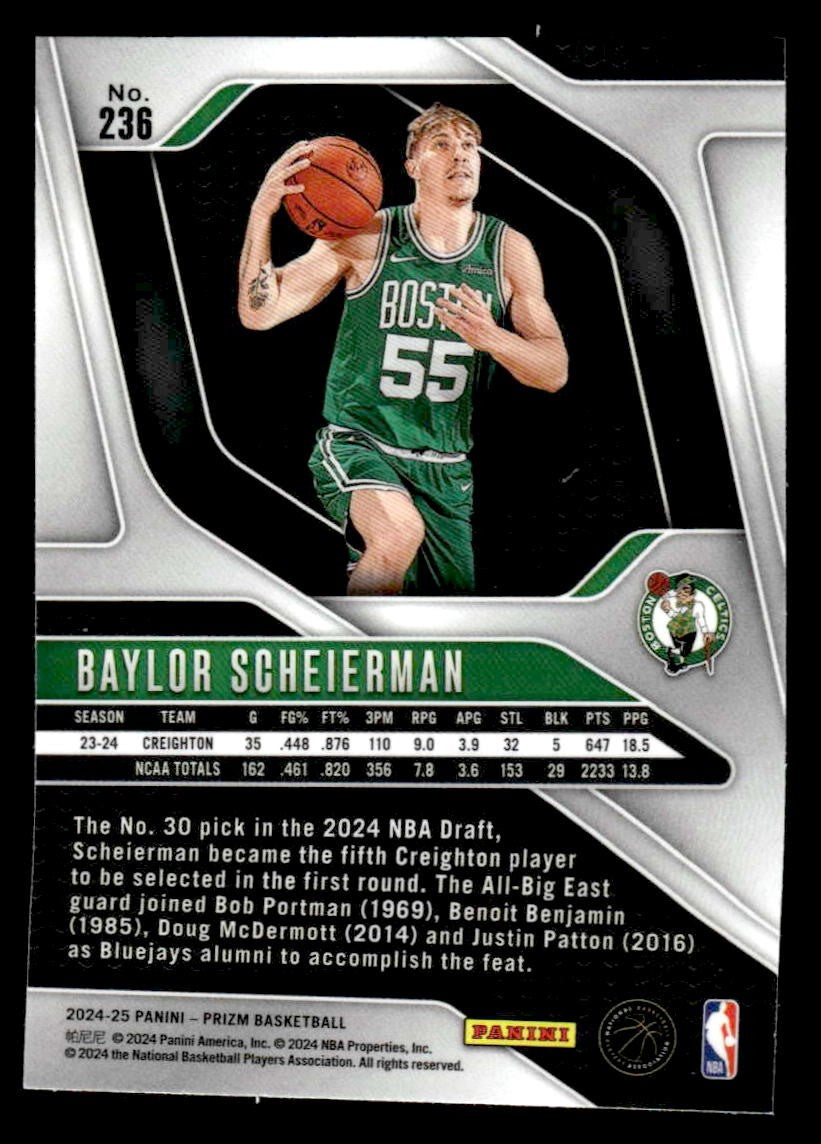 2024-25 Panini Prizm #236 Baylor Scheierman