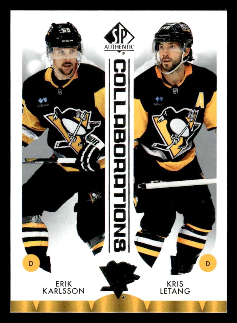 2023-24 SP Authentic #C-21 Erik Karlsson / Kris Letang Collaborations