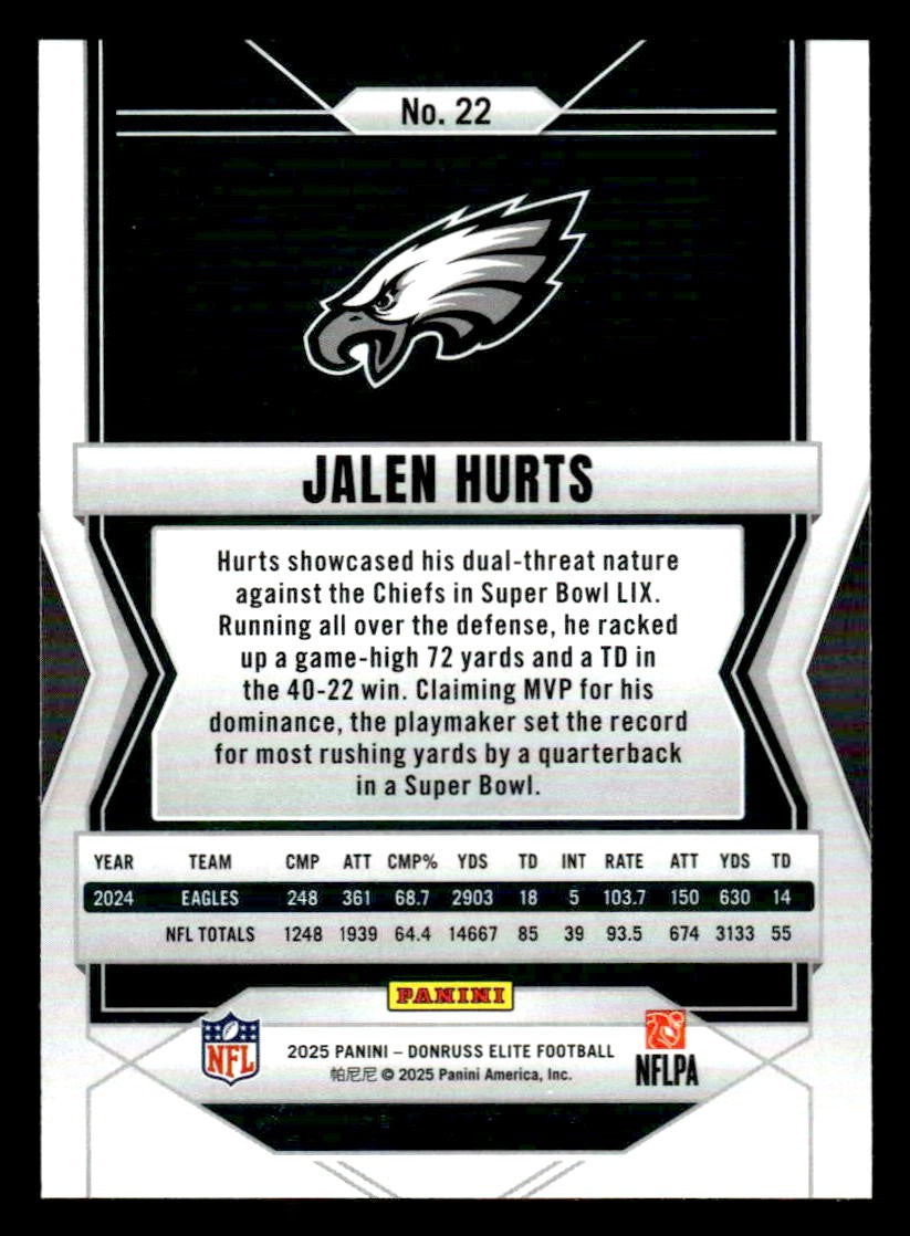 2025 Donruss Elite #22 Jalen Hurts