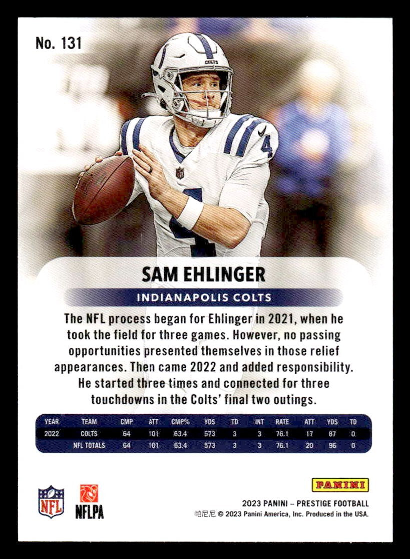 2023 Panini Prestige #131 Sam Ehlinger