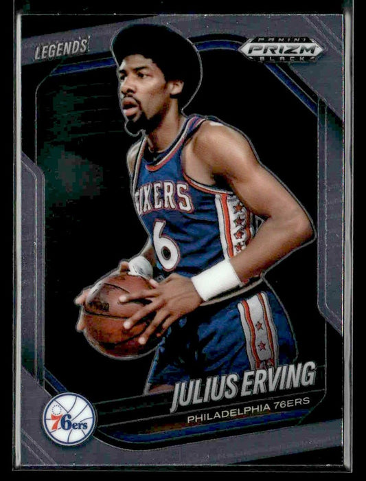 2024-25 Panini Prizm Black #263 Julius Erving Legends