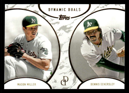 2025 Topps Dynamic Duals #18 Mason Miller / Dennis Eckersley