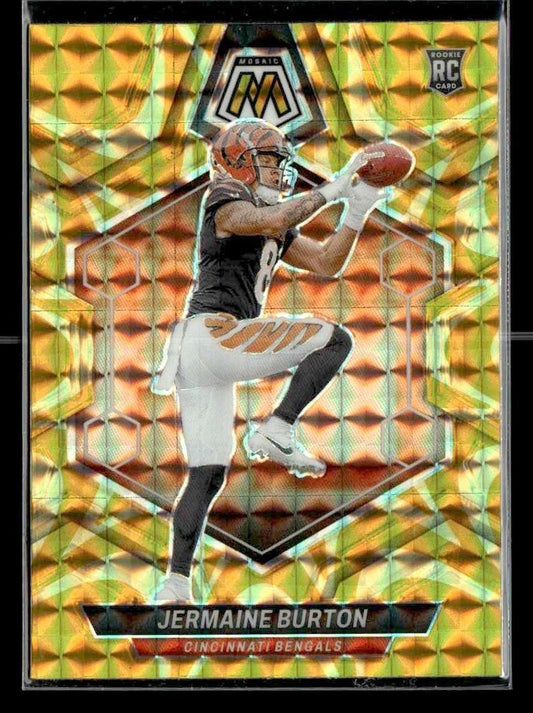2024 Panini Mosaic #366 Jermaine Burton Mosaic Reactive Yellow