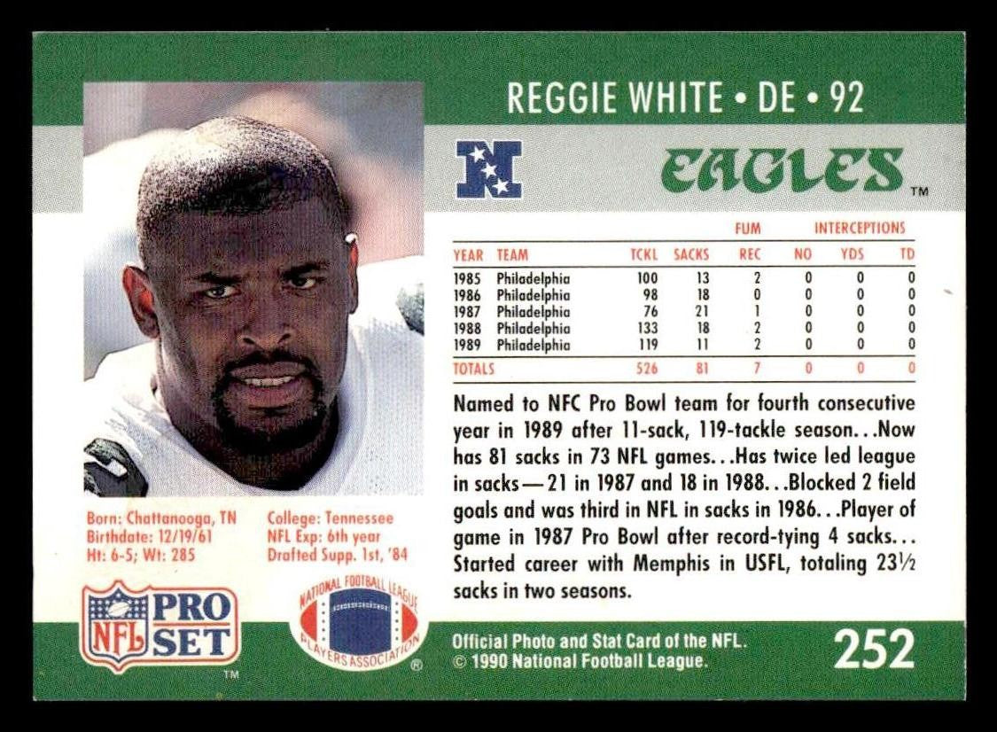 1990 Pro Set #252 Reggie White