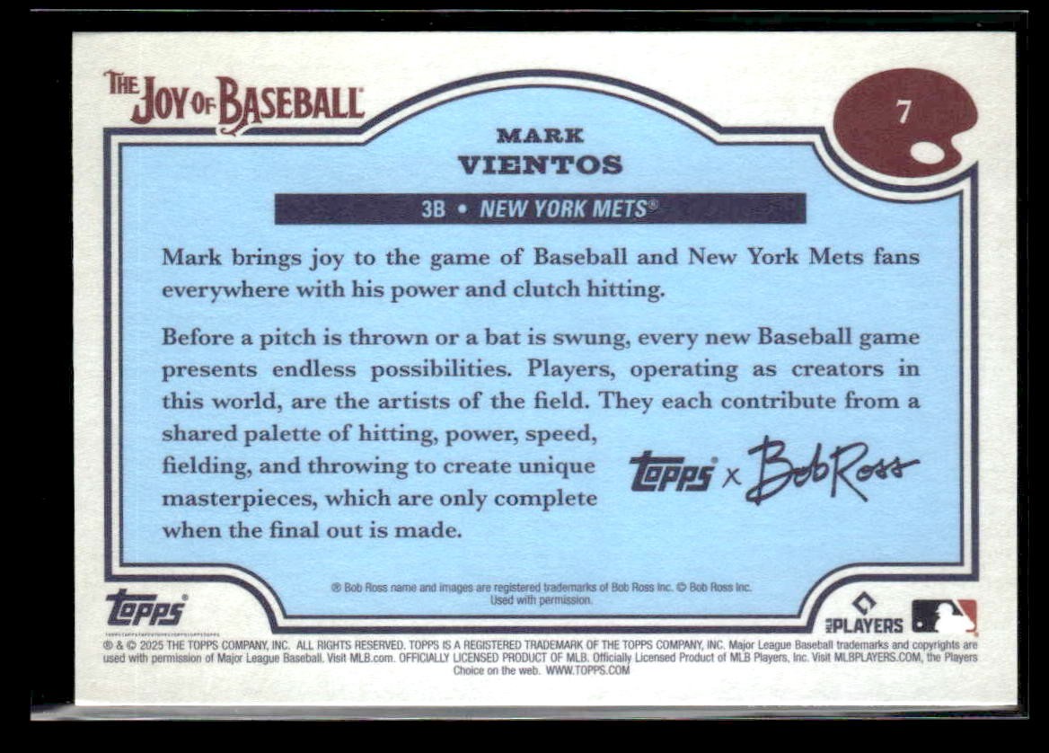 2025 Topps x Bob Ross: The Joy of Baseball #7 Mark Vientos