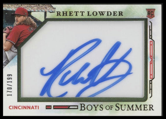 2025 Panini Boys of Summer #28 Rhett Lowder Jumbo Acetate Signatures #170/199
