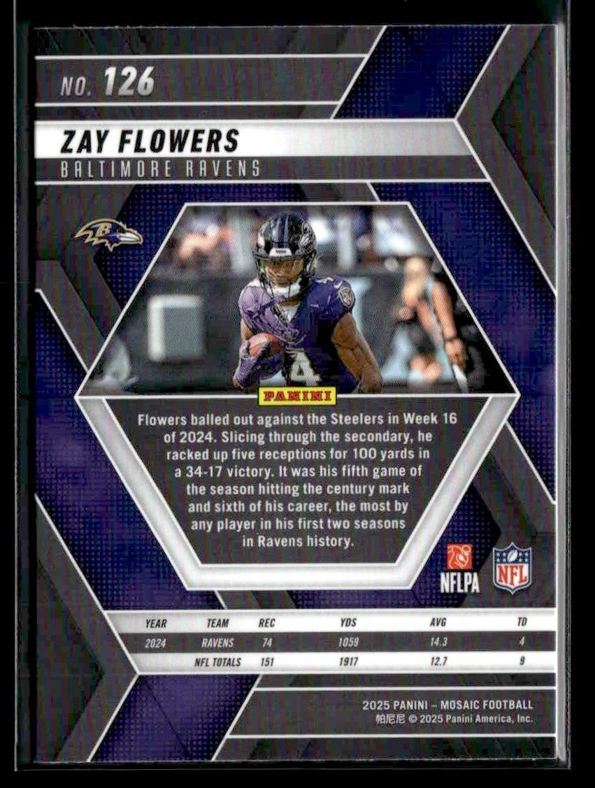 2025 Panini Mosaic #126 Zay Flowers
