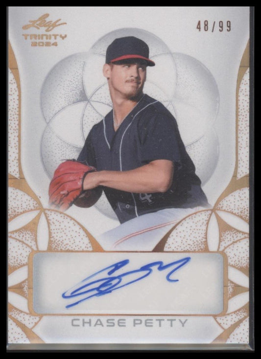 2024 Leaf Trinity #BA-CP1 Chase Petty Bronze Autographs #48/99