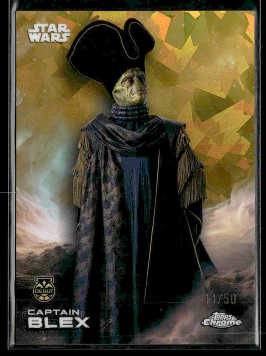 2025 Topps Chrome Sapphire Star Wars #15 Captain Blex Gold Sapphire #11/50