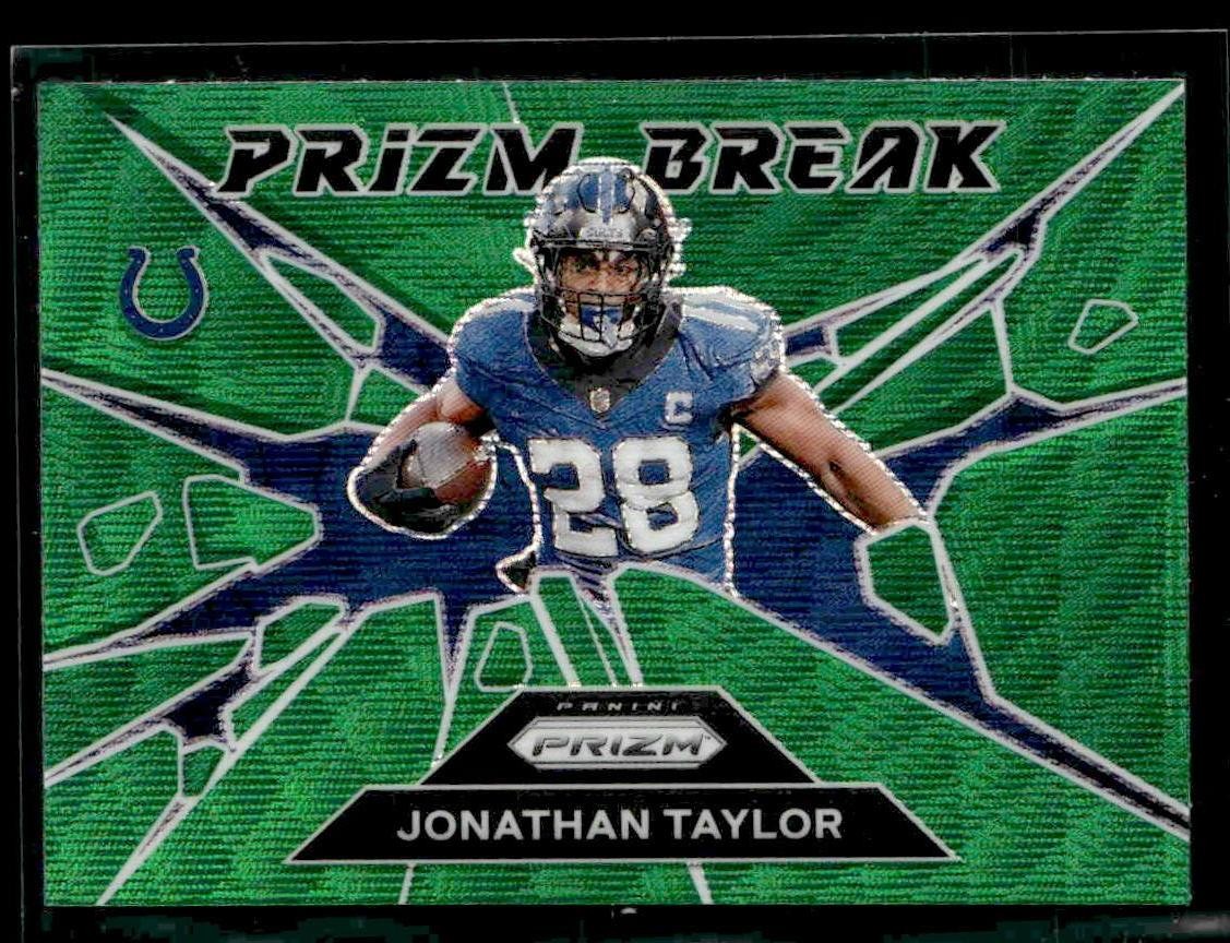 2024 Panini Prizm #4 Jonathan Taylor Prizm Break Wave Green Prizm
