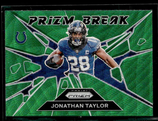 2024 Panini Prizm #4 Jonathan Taylor Prizm Break Wave Green Prizm