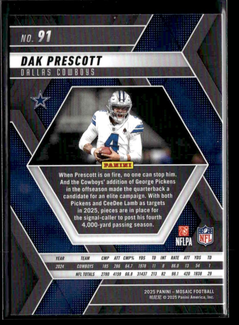 2025 Panini Mosaic #91 Dak Prescott