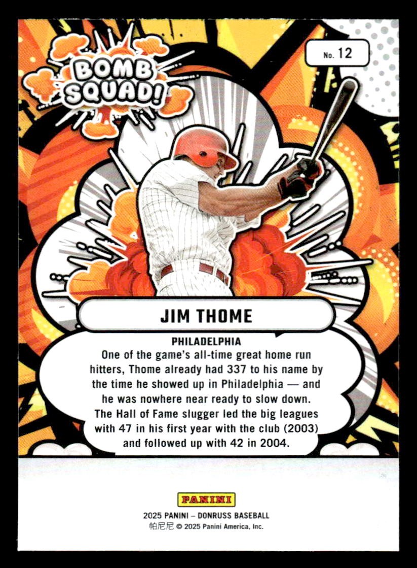 2025 Donruss #12 Jim Thome Bomb Squad