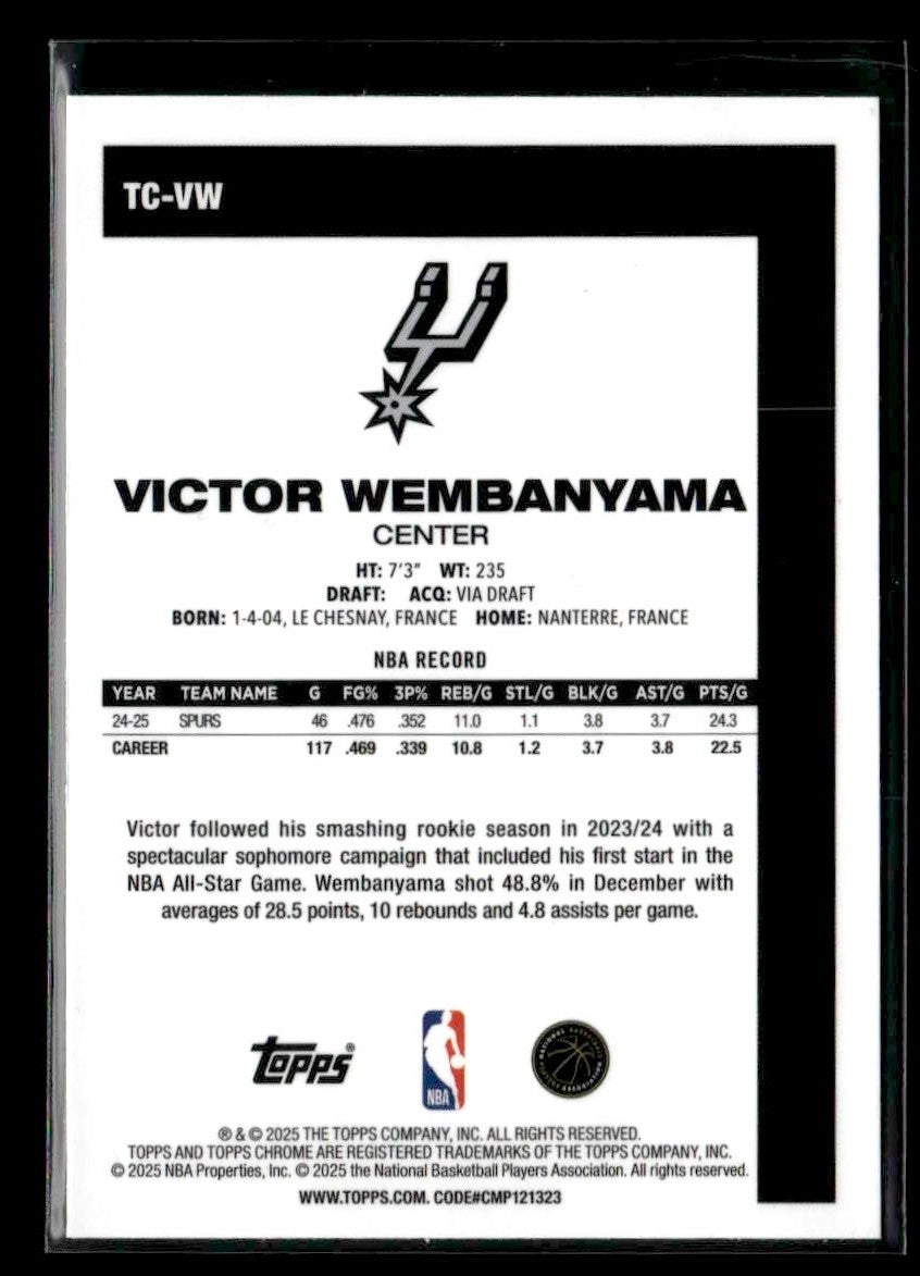 2025-26 Topps #TC-VW Victor Wembanyama 1980-81 Topps Chrome Basketball
