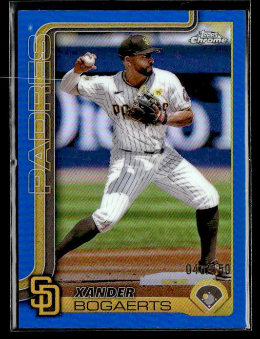 2025 Topps Chrome #229 Xander Bogaerts Blue Refractors #/150