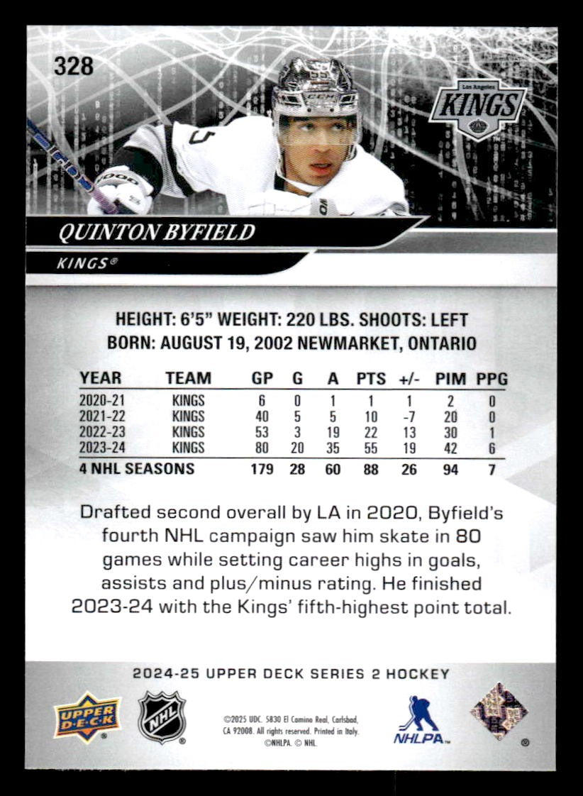 2024-25 Upper Deck #328 Quinton Byfield
