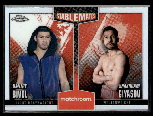 2024 Topps Chrome #SM-1 Shakhram Giyasov / Dmitry Bivol Stablemates Refractor