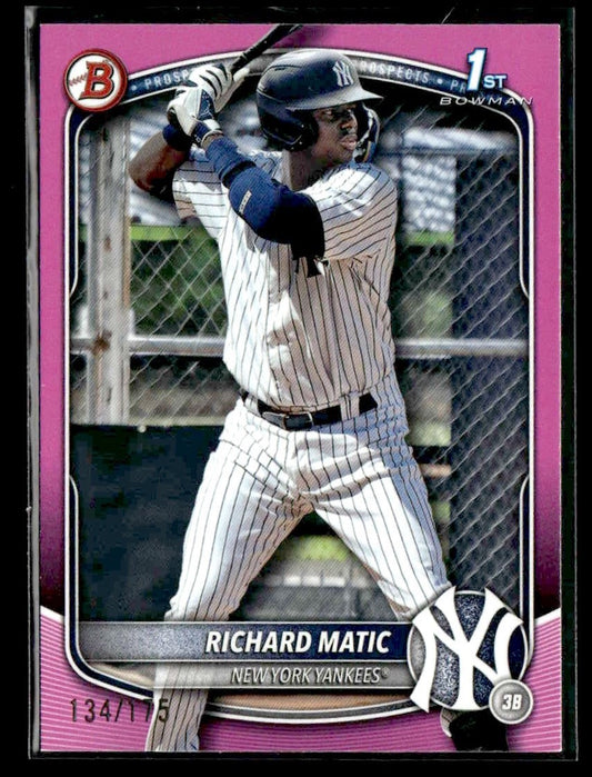 2025 Bowman #BP-71 Richard Matic Pink #134/175