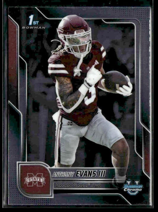 2025 Bowman University Chrome #172 Anthony Evans III